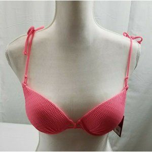 So Push-Up Bikini Top Size M Medium Pink, NWT